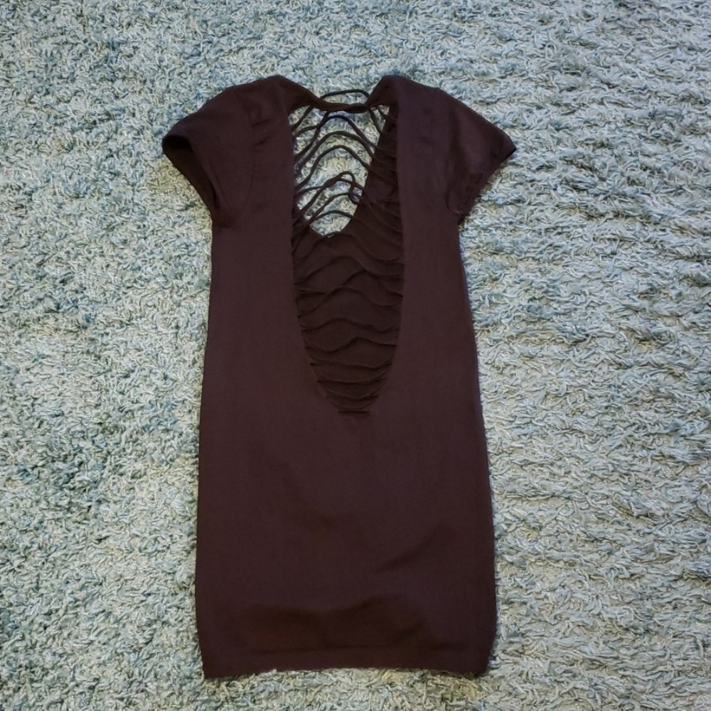 SEXY Black Cap Sleeve Dress Clubwear Lingerie